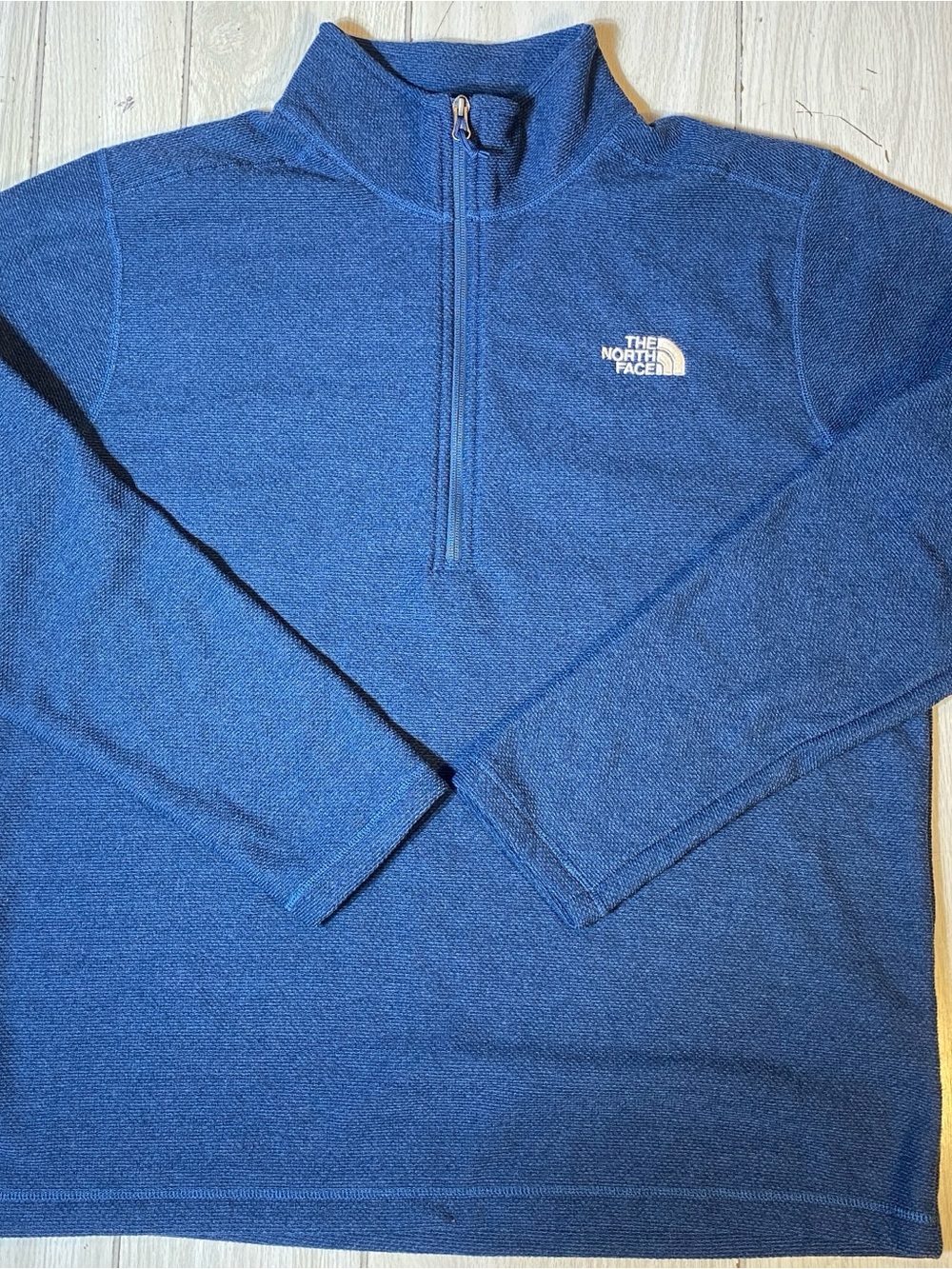 The North Face Men's Blue Textured 1/2 Zip Fleece Pullover Jacket Size XL NWOT!